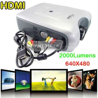 New VGA 640x480 HD View LED LCD Wireless Home Theatre/Office/Classroom 