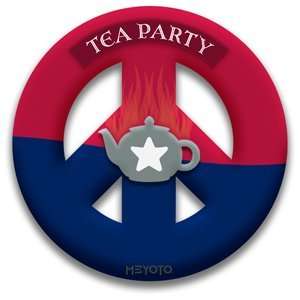 Tea Party Peace Sign Window Cling