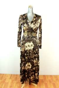 vintage 60s womens JULIE MILLER floral boho hippie dress flowy velvet 