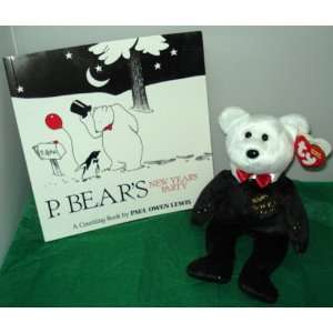  Years Party A Counting Book AND a Happy New Year Tuxedo Teddy Bear 