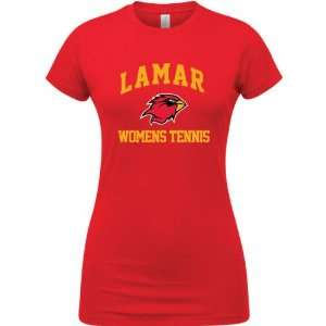  Lamar Cardinals Red Womens Womens Tennis Arch T Shirt 