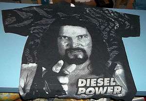 Vintage WWF Wrestling Shirt Diesel ALL OVER PRINT XL 1995 Big Daddy 