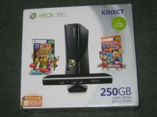 Xbox 360 Slim 250GB Kinect Holiday Bundle (2 games, kinect, 3mo xbox 