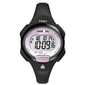  Timex Ironman 10 Lap Mid Size Watch   Black/Light Pink 