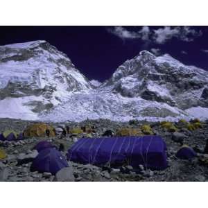  Base Camp at Lhotse, Southside of Everest, Nepal Stretched 