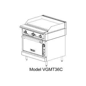 Vulcan Hart V Series 36 Gas Range with Griddle Top 