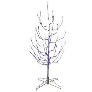  Kurt Adler 4 Feet Pre Lit Twig Tree with 120 Purple LED 