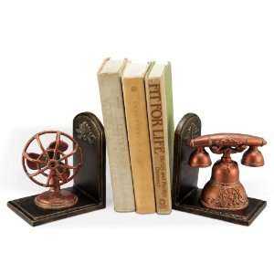  Antique Telephone and Fan Bookends