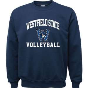  Westfield State Owls Navy Youth Volleyball Arch Crewneck 