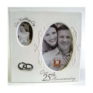   Wedding Anniversary Then and Now Frame   25th Anniversary Gift Home