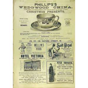  Advert Phillips Wedgwood China Hotel Salt Regal 1890