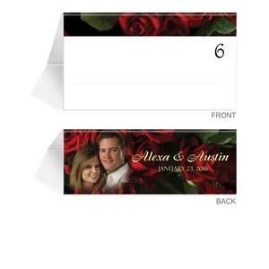    260 Photo Place Cards   Red Red Wine Roses