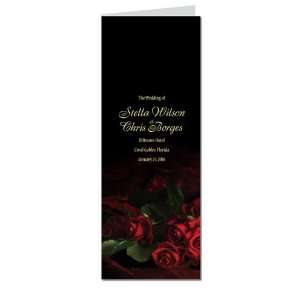  140 Wedding Programs   Red Red Wine Roses